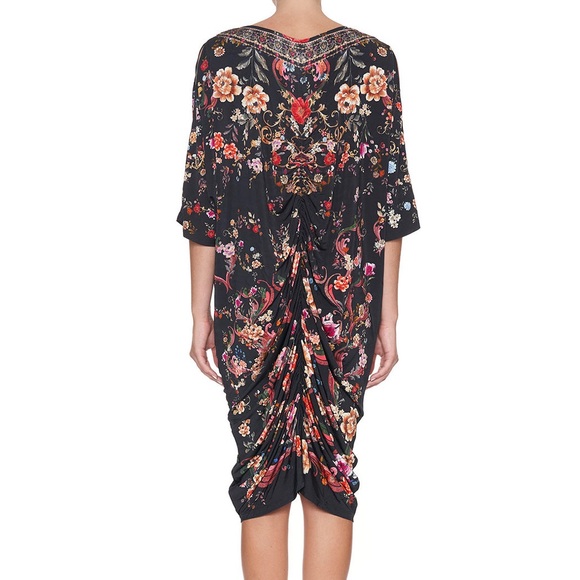 Camilla Short Draped Dress in A Girl Like You - Picture 3 of 9